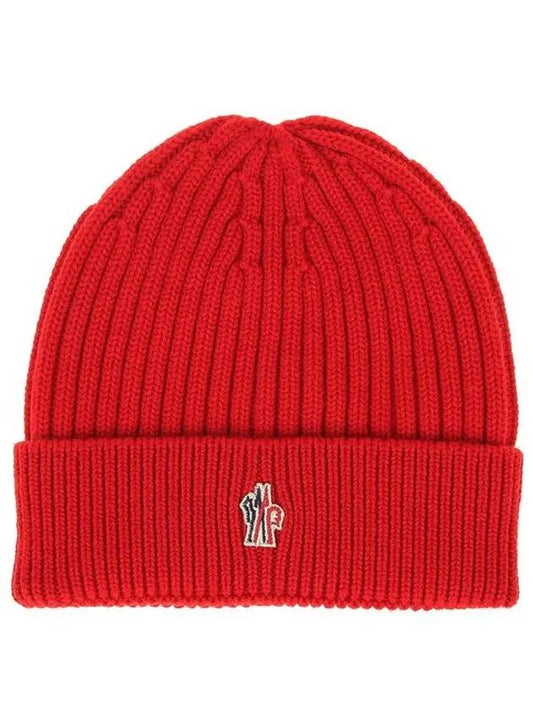 Logo Patch Beanie Red - MONCLER - BALAAN 2