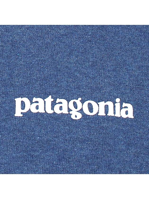 P 6 Logo Responsibili Short Sleeve T-Shirt Utility Blue - PATAGONIA - BALAAN 7