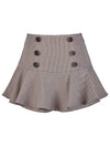 golf wear check button flower skirt Check button flower skirt Brown - J JANE - BALAAN 2