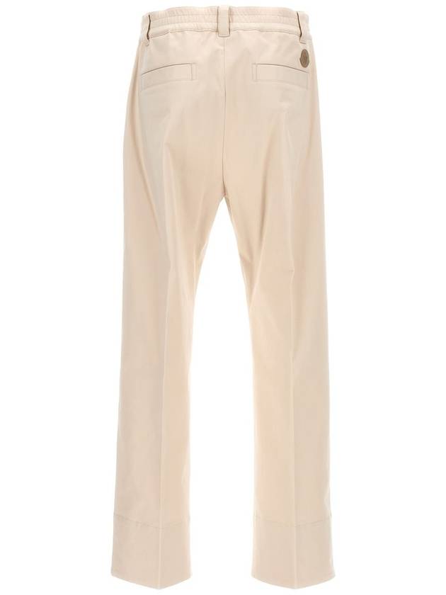 Cotton drill straight pants light beige - MONCLER - BALAAN 3