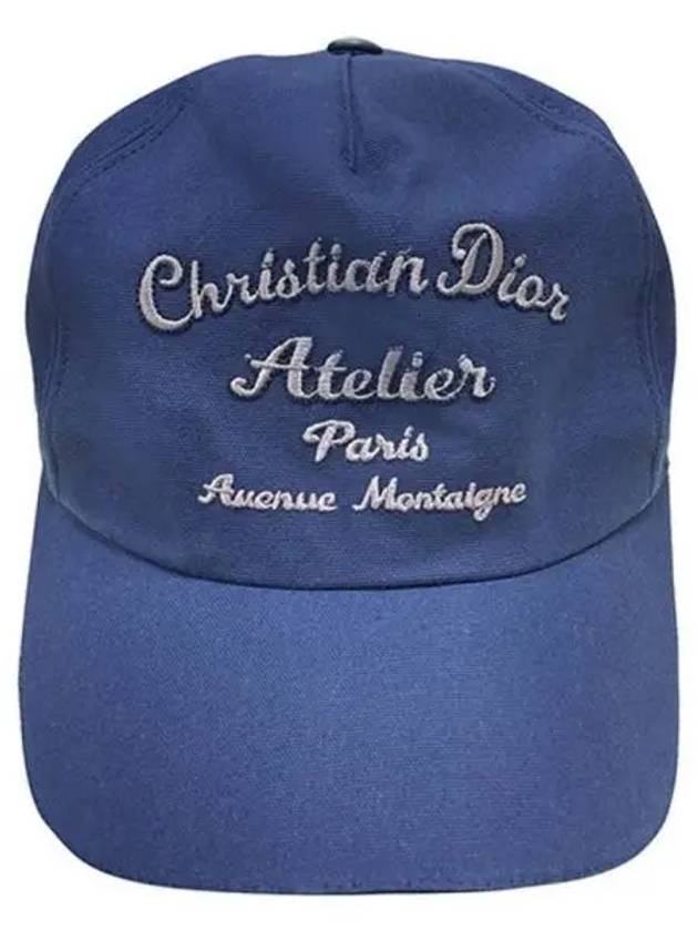 Atelier Logo Casket Baseball Cap Blue Navy Hat 271126 - DIOR - BALAAN 1