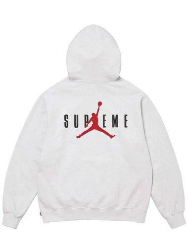 Jordan logo print hoodie ash gray - SUPREME - BALAAN 1