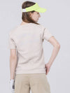 shoulder cut back logo point loose fit cream beige short sleeve t-shirt DO3242TS01 2 - DOYOUKNOWMC GOLF WEAR - BALAAN 5