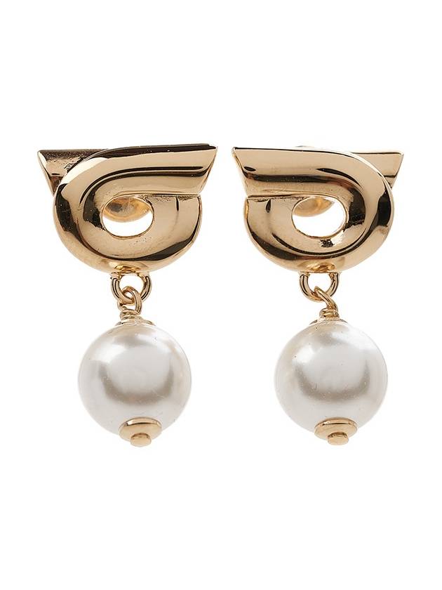 Ferragamo Women s Pearl Gancini Earrings 76 0780 EAR NEWGAN PORO PERLA 0776601 - SALVATORE FERRAGAMO - BALAAN 7