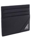 Triangle Logo Card Wallet Black - PRADA - BALAAN 4