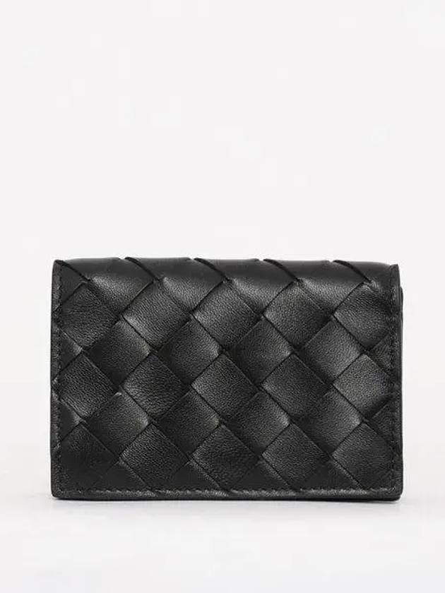 Intrecciato Flap Business Card Wallet Black - BOTTEGA VENETA - BALAAN 2