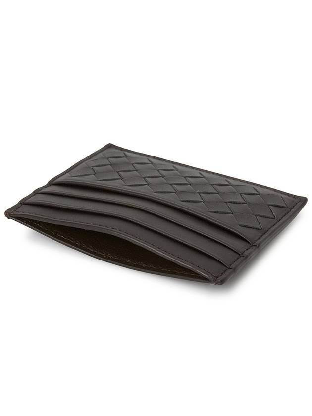 Intrecciato Card Wallet Dark Brown - BOTTEGA VENETA - BALAAN 5