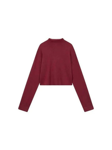 Rolling hem cashmere turtleneck knit wine - REFORMATION - BALAAN 1