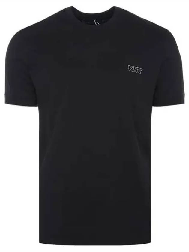 Logo embroidered black short sleeve t shirt 271312 - KITON - BALAAN 1