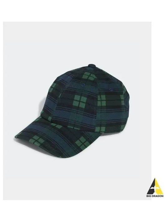 adidas Tartan Basketball Cap Navy Green IY1536 - ADIDAS - BALAAN 1