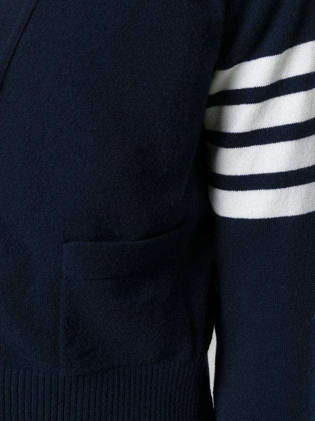 Men's Diagonal Classic Cashmere Cardigan Navy - THOM BROWNE - BALAAN 5