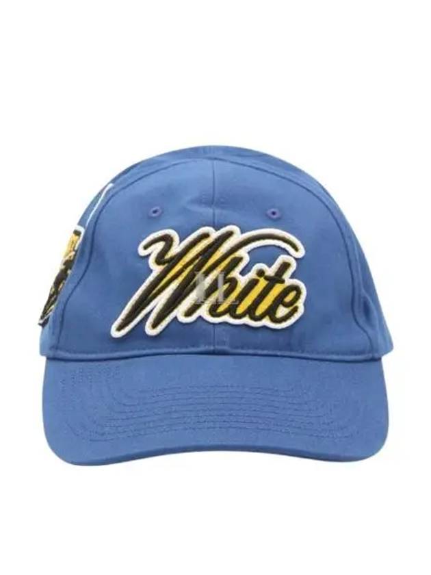 Embroidered Logo Cotton Ball Cap Blue - OFF WHITE - BALAAN 2