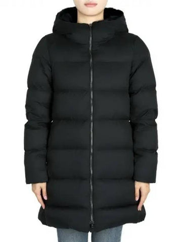 Women s Fiumino Down Long Padded Jacket Black PI001948D 12414Z 9300 1213645 - HERNO - BALAAN 1