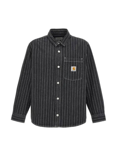 Orlean Striped Long Sleeve Shirt Black - CARHARTT WIP - BALAAN 2