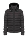 Le Logo Patch Hooded Down Jacket Dark Gray - COLMAR - BALAAN 1