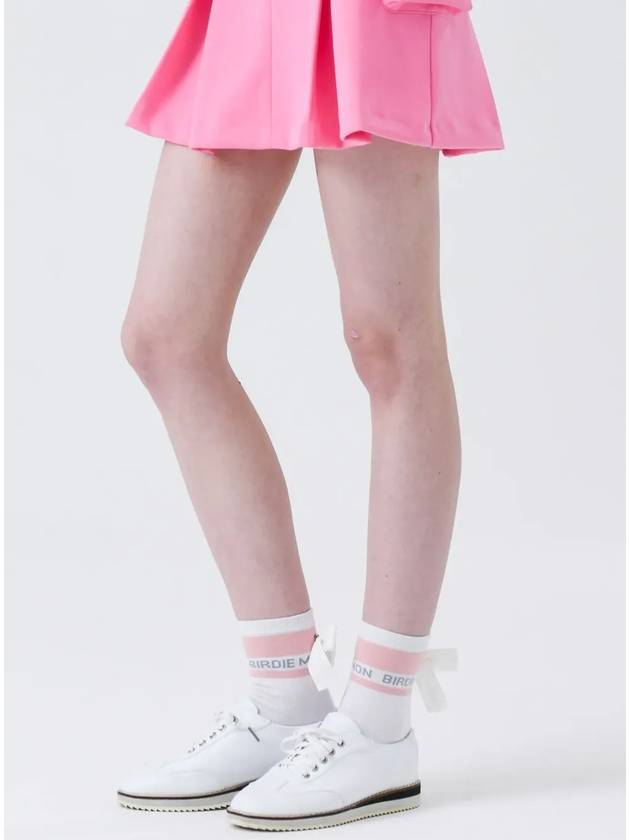 Blossom Logo Ribbon Socks PINK - MONBIRDIE GOLF - BALAAN 7