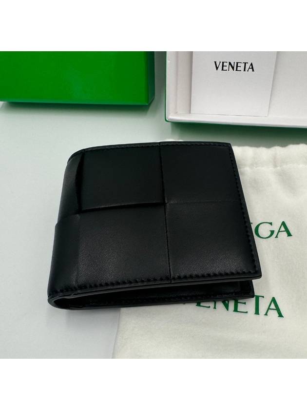 Intrecciato Coin Pocket Half Wallet Black - BOTTEGA VENETA - BALAAN 8