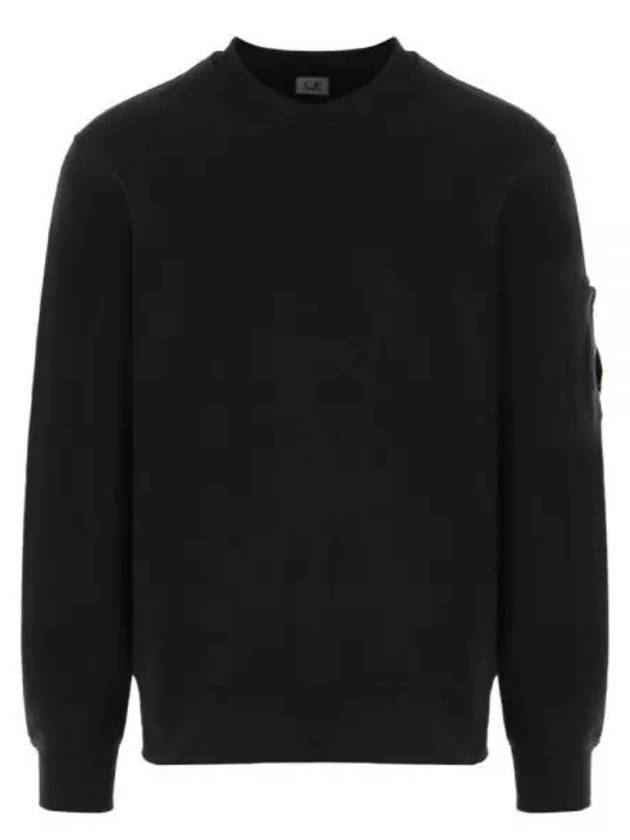 Lens Wappen Cotton Sweatshirt Black - CP COMPANY - BALAAN 1