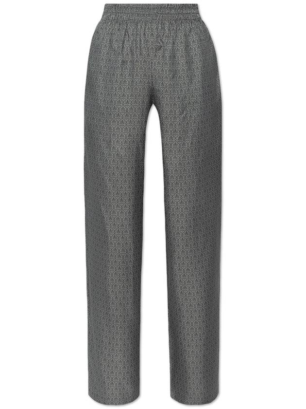 Golden Goose Patterned Loose-fitting Trousers, Women's, Grey - GOLDEN GOOSE - BALAAN 1