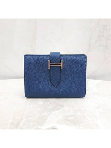 Lux You Bean compact card wallet navy - HERMES - BALAAN 1