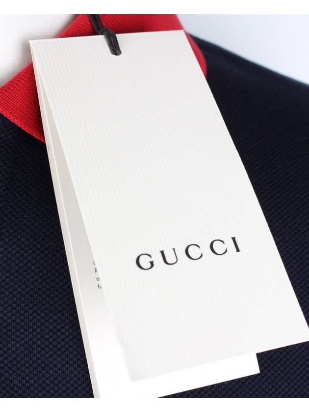 GG logo collar tie navy L - GUCCI - BALAAN 7