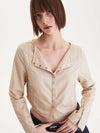 western crop blouse beige - MSKN2ND - BALAAN 1