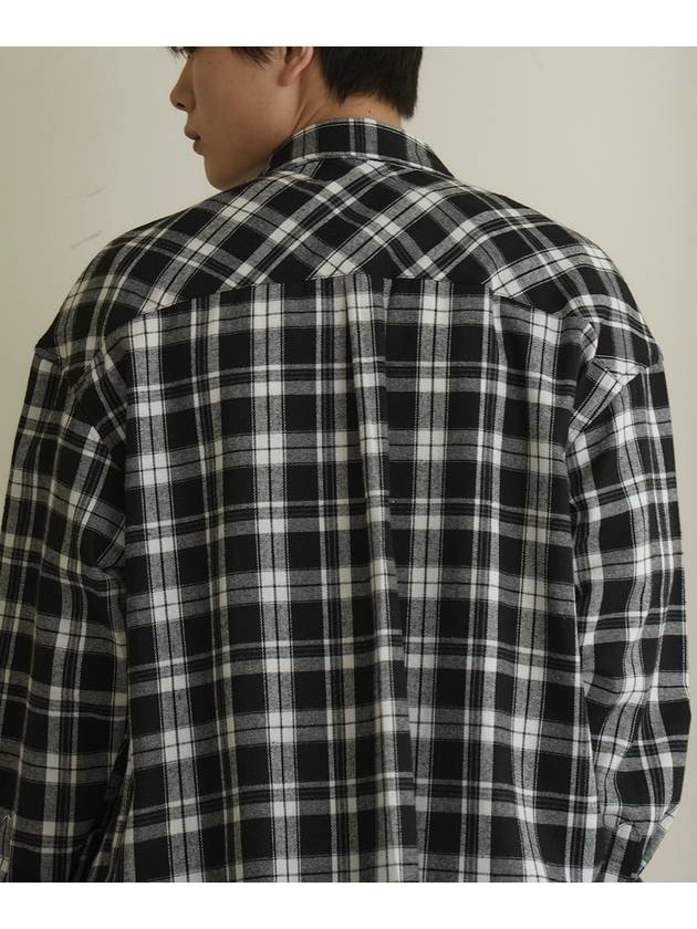 Overfit tartan check shirt Black - THE GREEN LAB - BALAAN 8