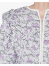 Drew Short Quilted Printed Cotton Jacket Ecru Lilac - ISABEL MARANT - BALAAN 4