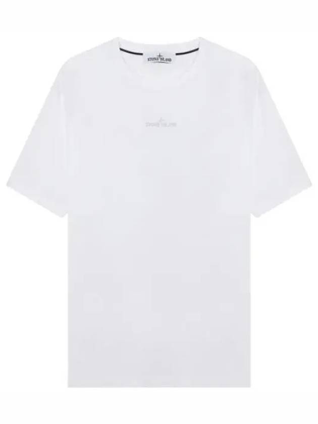 Small Logo Print Short Sleeve T-Shirt White - STONE ISLAND - BALAAN 2