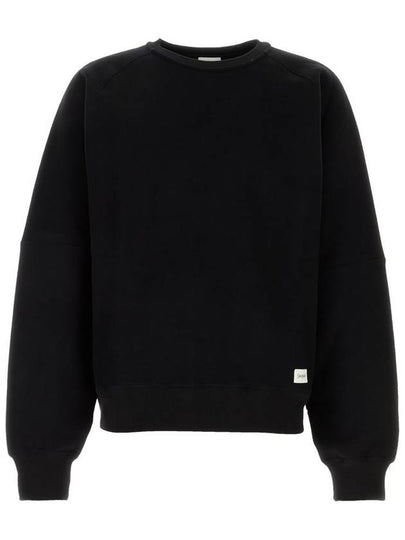 Cotton Sweatshirt Black - SAINT LAURENT - BALAAN 2