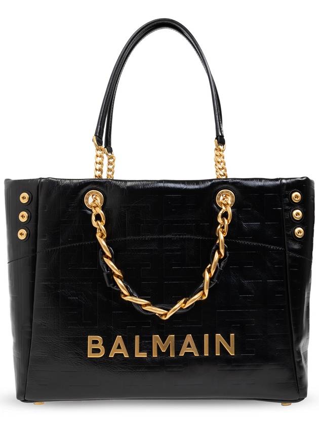 Balmain Bag 1945 Soft Type Shopper, Women's, Black - BALMAIN - BALAAN 1