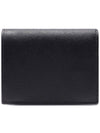 Saffiano Metal Logo Gold Fold Wallet Black - PRADA - BALAAN 5