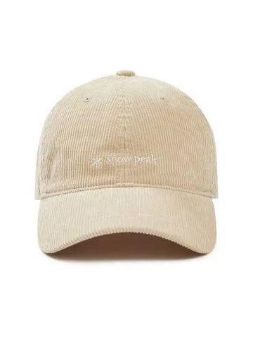 Corduroy Ball Cap Light Beige S23WUFBC63 - SNOW PEAK - BALAAN 1