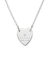 Trademark Heart Pendant Necklace Silver - GUCCI - BALAAN 2