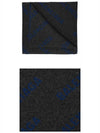 Multi Logo Wool Muffler Gray - BALENCIAGA - BALAAN.
