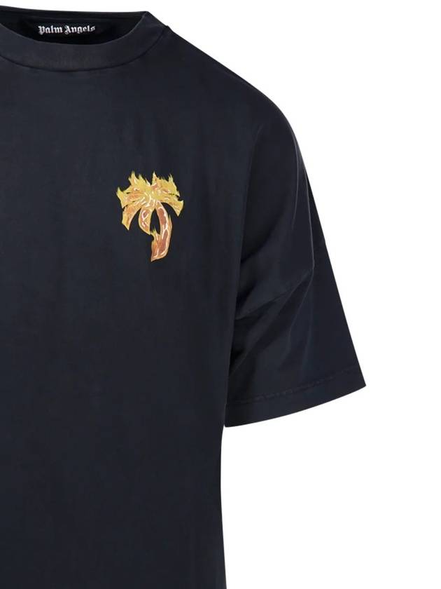 PALM ANGELS BURNING PALM OVER TEE - PALM ANGELS - BALAAN 4