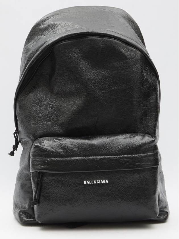 Explorer Logo Print Leather Backpack Black - BALENCIAGA - BALAAN 2