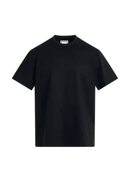 Women s Gradient Embossed Back Logo Short Sleeve T Shirt Black 195528 - WOOYOUNGMI - BALAAN 2