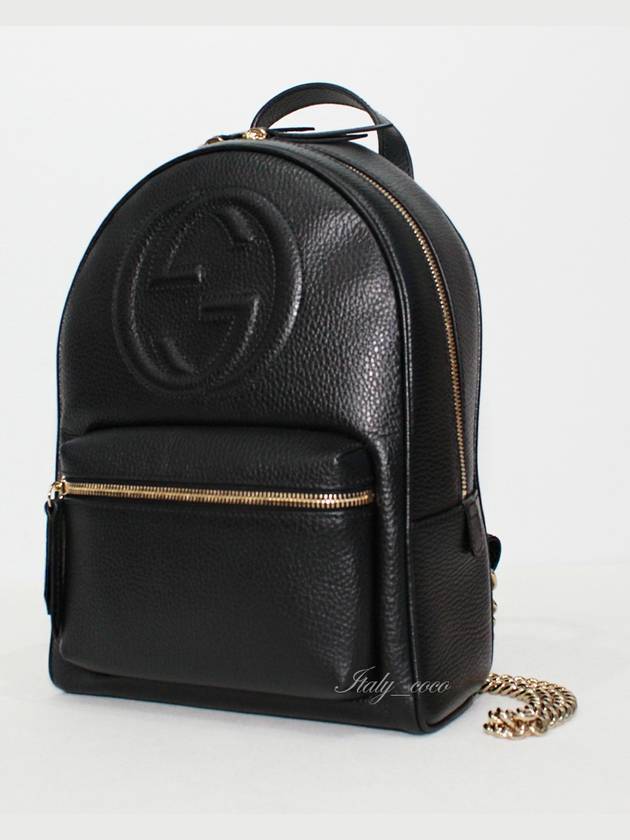 GG Soho Chain Backpack Black - GUCCI - BALAAN 4