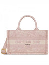 Toile De Jouy Reverse Embroidered Mini Book Tote Bag Pink - DIOR - BALAAN 1