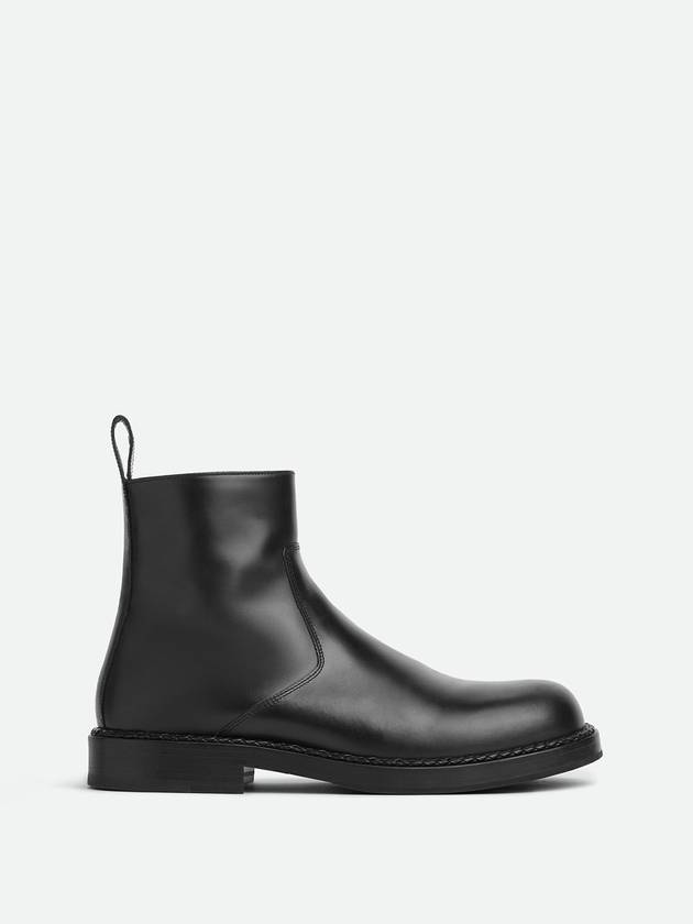 Strut Leather Ankle Boots Black - BOTTEGA VENETA - BALAAN 1