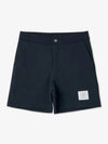 Men's RWB Striped Cotton Bermuda Shorts Navy - THOM BROWNE - BALAAN 2