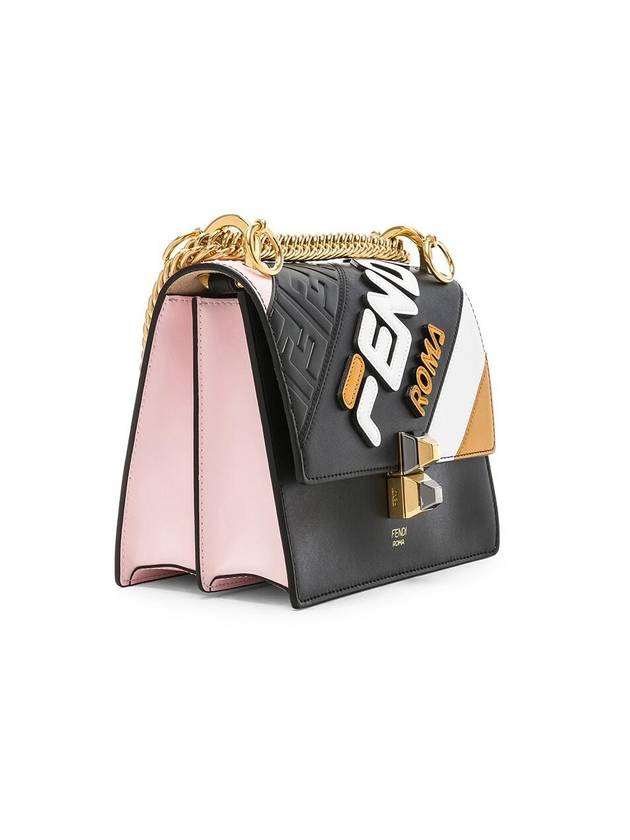 Kan Chain Cross Bag Black - FENDI - BALAAN 4