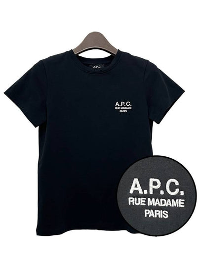 Denise Embroidered Short Sleeve T-shirt Black - A.P.C. - BALAAN 2