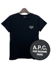 Denise Embroidered Short Sleeve T-shirt Black - A.P.C. - BALAAN 2