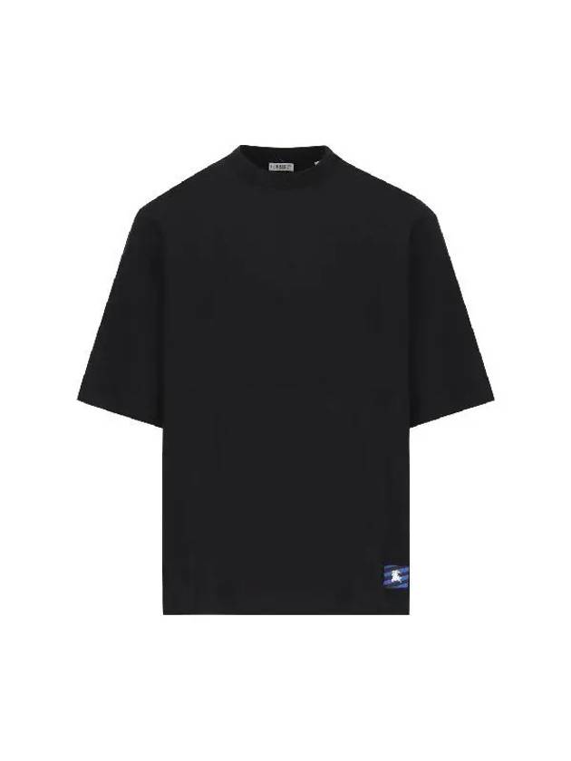 Equestrian Knight Patch Cotton Short Sleeve T-Shirt Black - BURBERRY - BALAAN 2