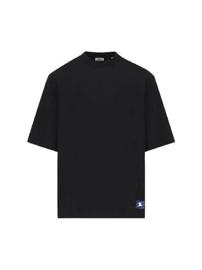 Equestrian Knight Patch Cotton Short Sleeve T-Shirt Black - BURBERRY - BALAAN 2