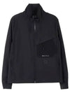 Logo Patch Shell-R Stand Collar Zip Up Jacket Black - CP COMPANY - BALAAN 2