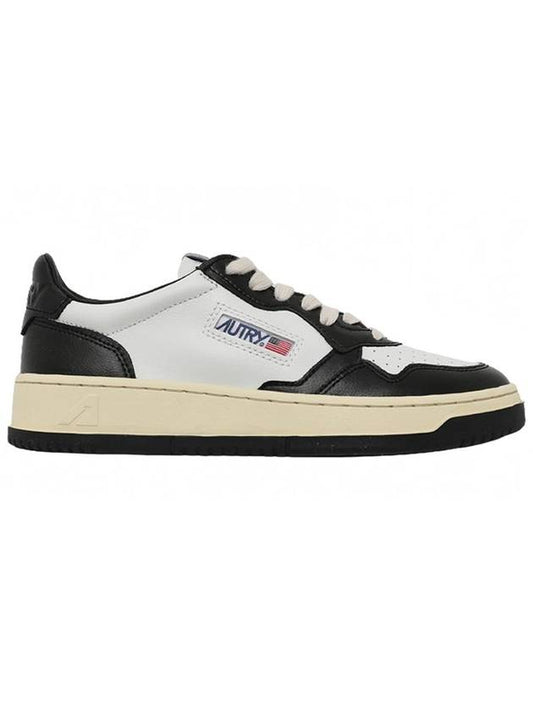 Medalist Leather Low Top Sneakers White Black - AUTRY - BALAAN 2