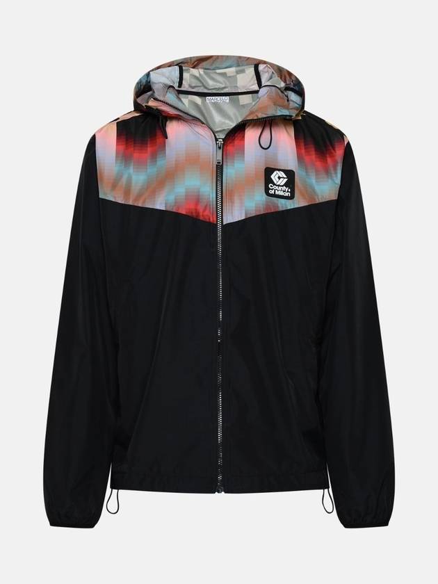 logo print zip-up jacket blackpink - MARCELO BURLON - BALAAN 1